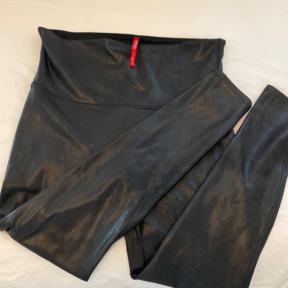 Petite Spanx Leather Leggings